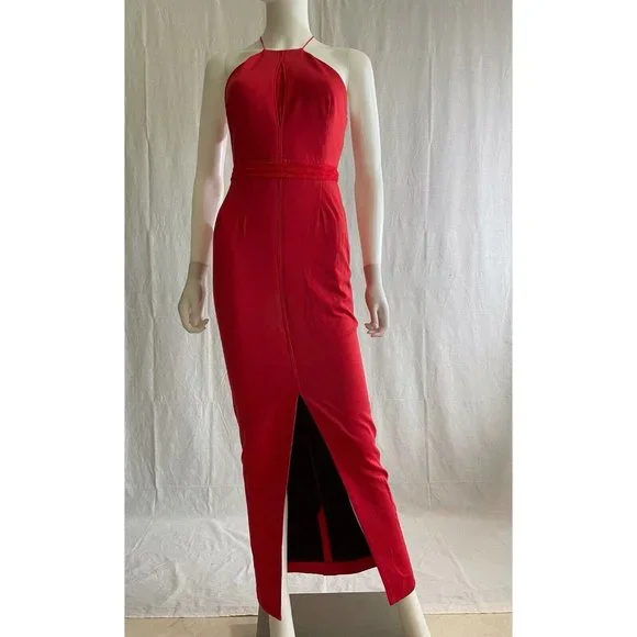 navy blue dress for baby girl Nicholas Dresses | N Nicholas Women's Dress Maxi Red Party Gown Open Back Sleeveless Body-Con Xs | Color: Red | Size: Xs